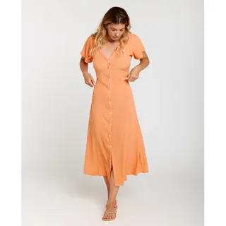 RipCurl Molokaï Short Sleeve Long Dress orange (0030) M