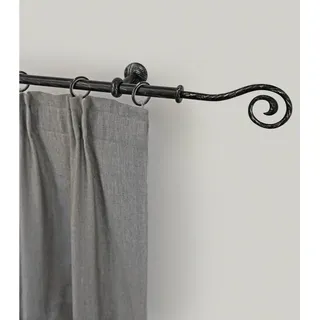 GARESA Gardinenstange »ESPERANCA« schwarz, L:100cm Ø:16mm, Metall, Gardinenstangen, Gardinenstange, rustikale Vorhanggarnitur, verlängerbar, Eisen, Endk. Spirale,
