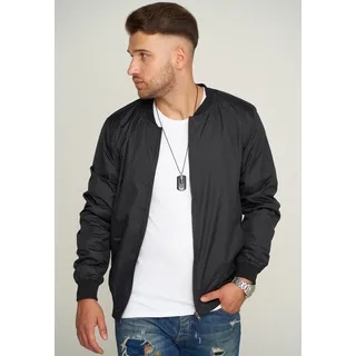 SOULSTAR Blouson "mit Baseball-Kragen leichte Sommerjacke" Herren Blousonjacke leichte Bomberjacke Übergangsjacke, schwarz