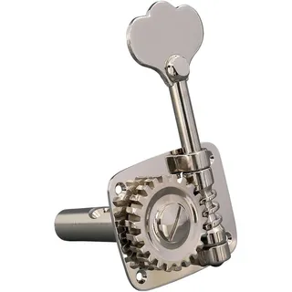 Rubner 140-111 Bass-Einzelmechanik, Mechanik für Kontrabass einzeln, 4/4-3/4, 4-saitig, vernickelt, Made in Germany