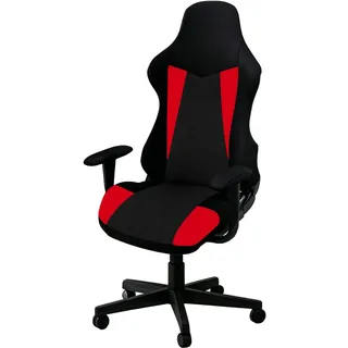 Tufkiss Gaming Stuhl Bezug Kratzfest 4 Stück Stretch Gamingstuhl-Bezüge Sessel Überzug Bürostuhl Drehstuhl Bezug Mit Armlehnen Stuhlhussen Für Gamer(no Stuhl)(red)