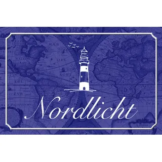 Schatzmix Blechschild Spruch Nordlicht Leuchtturm Segel Metallschild Wanddeko 20x30 tin Sign
