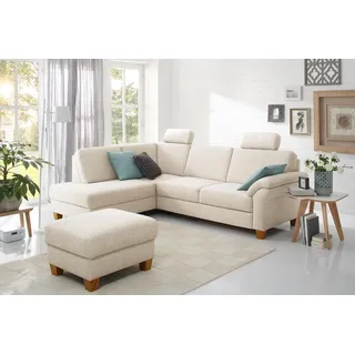 Home Affaire Hocker Borkum Mikrofaser 75 x 46 x 63 cm Beige