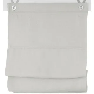 Kutti Raffrollo Dimout Weiss/grau Blickdicht Verdunkelung Breite ca. 45 cm x Höhe ca. 130 cm