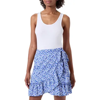 ONLY Damen ONLOLIVIA WRAP Skirt WVN NOOS Wickelrock, Blau, S