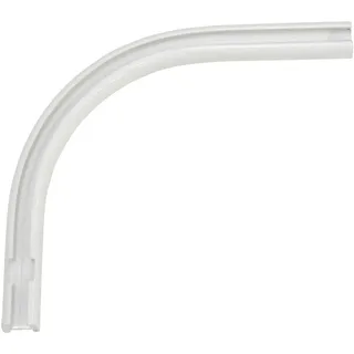 GARDINIA Rundbogen für Vorhangschienen-Verlängerungen/für 1-läufige Vorhangschiene, 90°-Winkel, Links, 12/13 cm, Aluminium