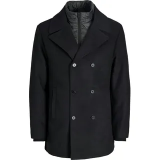 Jack & Jones Detroit Peacoat Jacket  Schwarz - Große S - Schwarz