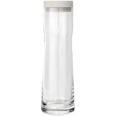 blomus -SPLASH- Wasserkaraffe aus Glas, Moonbeam, 1 Liter Fassungsvermögen, Silikon / Edelstahldeckel, einfache Handhabung, (H / B / T: 29,5 x 9 x 9 cm, Farbe: Moonbeam, 63780)