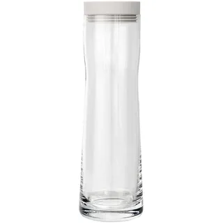 blomus -SPLASH- Wasserkaraffe aus Glas, Moonbeam, 1 Liter Fassungsvermögen, Silikon / Edelstahldeckel, einfache Handhabung, (H / B / T: 29,5 x 9 x 9 cm, Farbe: Moonbeam, 63780)