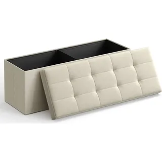 Songmics Sitztruhe LSF77BE beige Stoff 110,0 cm