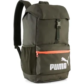 Puma Phase Hooded Rucksack Dark Olive/Glowing Red