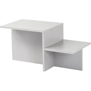 Moderner rustikaler Couchtisch, Grau, 80 x 40 x 40 | aus 100% melaminbeschichteter Spanplatte, Stärke: 18 mm | perfekt für modernes Homeoffice & Arbeitszimmer, Elegantes & funktionales Design