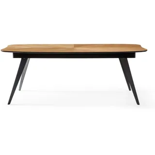 Designertisch Speisetisch Esstisch Ausziehtisch Küchentisch Tafel Familientisch - Braun