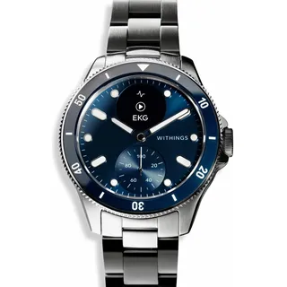 Withings ScanWatch Nova BT 42 mm Edelstahlgehäuse silber Sportarmband silber One Size