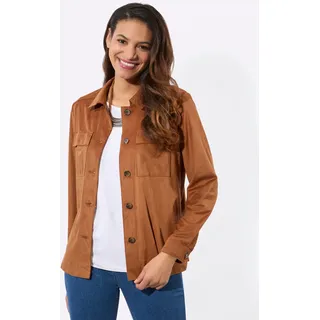 Casual Looks Lederimitat-Blazer "Lederimitat-Blazer", cognac