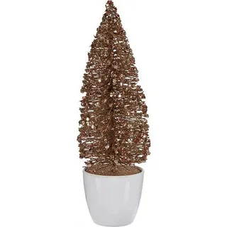 Kleiner Weihnachtsbaum Klein Vergoldete Bronze Kunststoff 9 x 28 x 9 cm - Bunt