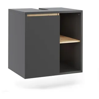 Vicco Waschbeckenunterschrank Viola Grau/Artisan, 60 x 60 cm mit offenen Regalen