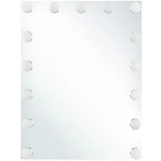 Beliani Badspiegel mit LED-Beleuchtung rechteckig 40/50 cm Lucenay
