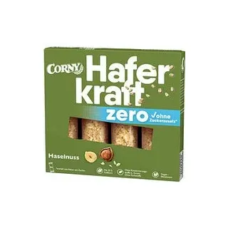 CORNY Haferkraft zero Haselnuss Müsliriegel 4 Riegel