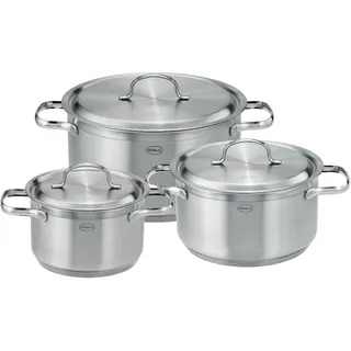 Topf-Set RÖSLE "PUREELEMENTS", silberfarben, Töpfe, Topf-Set