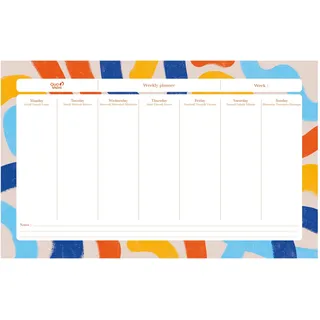 Quo Vadis - Schreibtischunterlage für immerwährende Blätter – mehrsprachig – Ikonisch – Gelb – 16,5 x 26,5 cm – Papier Clairefontaine weiß – hergestellt in Frankreich