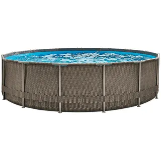 Summer Waves Active Frame Pool rund 457 x 106 cm braun