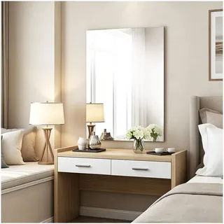 JMITHA Spiegel 40x60 cm Rahmenlos Rechteckiger Wandspiegel Glas Badezimmerspiegel HD Dekorative Spiegel für Badezimmer Schlafzimmer Wohnzimmer