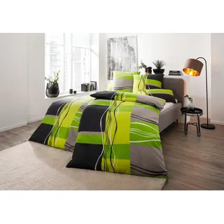 OTTO home Kelian Wellen Grün 135 x 200 cm + 2 x 40 x 80 cm