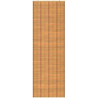 Oriental Furniture Lampenschirm, kabellos, aus gebranntem Bambus, zweifarbig, Honigfarben, 61 cm breit