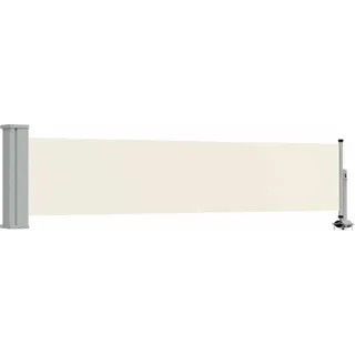 vidaXL Seitenmarkise 60 x 300 cm Weiß Polyester