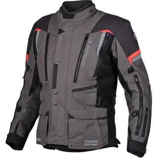 Germot InsideOut Motorrad Textiljacke, schwarz/anthrazit/rot, 4XL
