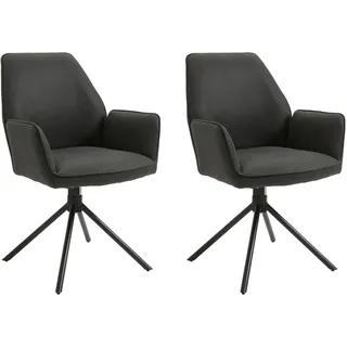 byLIVING Esszimmerstuhl Blair Polyester anthrazit 2er Set