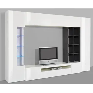 OTTO home Wohnwand »New Egypt, Anbauwand, Medienwand, Wohnzimmerwand« Set, 2 Klappen,2 kleine Türen,2 große Türen, 5 Stk. tlg., schwarz-weiß