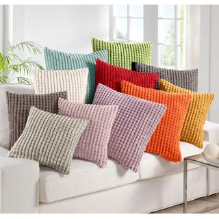 Kissenhülle Gr. 1, rosa (altrosé), B:40cm L:40cm, Kunstfaser, 88% Polyester, 12% Polyamid, Kissenbezüge, Kissenhülle