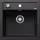 Dalago 5 schwarz Einbauspüle Handbetätigung 515 x 510 mm