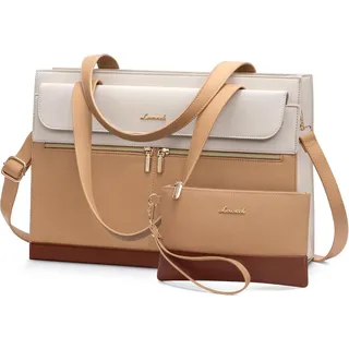 LOVEVOOK Laptoptasche 15,6 Zoll Kunstleder Damen Handtasche Shoulder Bag