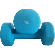 ANYTHING BASIC Ab. Neoprene Dumbbells of 6Kg (13.2LB) Includes 2 Dumbbells of 3Kg (6.6LB) | Sky Blue | Material : Iron with Neoprene Coat | Exercise and Fitness Weights for Women and Men at Home/Gym