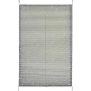Plissee K-HOME "Klemmfix Elba" Gr. 7, grau (grau, weiß, weiß), B:30cm H:130cm, Obermaterial: 100% Polyester, Plissees, Plissee, Lichtschutz, ohne Bohren, verspannt, bedruckt