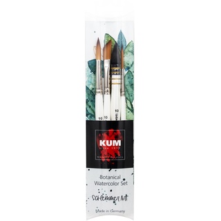 KUM 5146716 - Künstlerpinsel Set 4-teilig, Schlemmer Art Botanical Brush Set