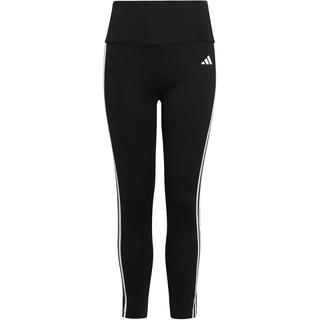 Adidas Essentials AEROREADY 3-Streifen High-Waisted Leggings Black / White 140