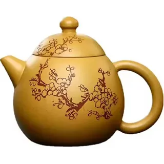Elegante Teekanne Jin Mei Hu - Traditionelle chinesische Teekunst in Gelb KP37610 - Gelb