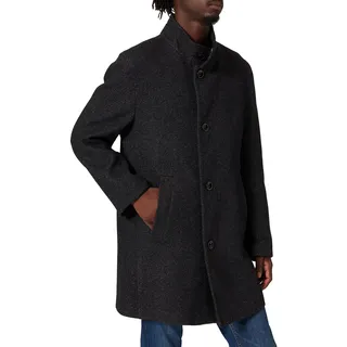 bugatti Herren Mantel klassischer Wollmantel mit Stehkragen in einer komfortablen Passform