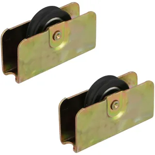 Amig - Laufrolle für Schiebefenster - Set mit 2 Stück - Größe 45 x 21 mm - Metallgehäuse mit Kugellager - Für Schiebefenster geeignet - Bichromatierter Stahl - Mod. COR15