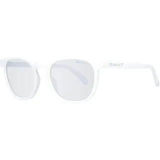 Gant Sonnenbrille Weiß Rund GA7203 25B Verspiegelt 53mm