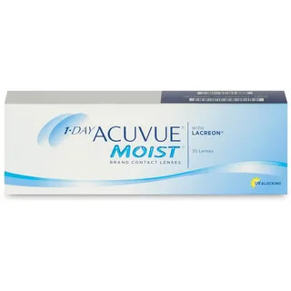 Acuvue MOIST 1-Day Tageskontaktlinsen für empfindliche Augen & Allergiker – Tageskontaktlinsen mit -2.75 dpt und BC 9 – UV Schutz & Komfortables Tragegefühl – 30 Linsen