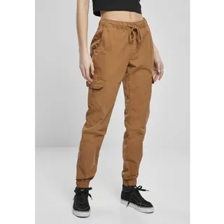 Urban Classics High Waist Cargo Jogging Hosen - Orange - XL