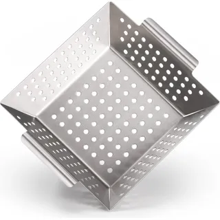 Blumtal Grillschale aus 100% Edelstahl - perfekt für Grillgemüse, Grillkorb geeignet für alle Grillarten, Grillzubehör, Spülmaschinengeeignet
