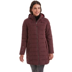 Bild von Damen Parka in Daunenoptik SKANE WMN QUILTED PRK - Damen Jacke mit abzippbarer Kapuze - Übergangsjacke ist wasserabweisend, pflaume, 38,