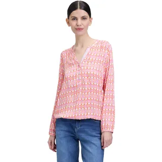 Cartoon Damen Casual-Bluse mit Muster 42, Orange/Rosé