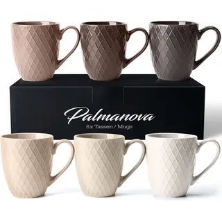 MiaMio Kaffeetasse 0,4 l Beige 6 St.